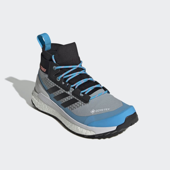 Adidas Women's TERREX Free Hiker Gore-Tex Hiking Shoes, Magic Grey/Core Black/Sky Rush