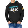 Zubaz NFL Men's Light Weight Team Color Hoodie With 3 Tone Zebra Lined Hood, Great Play Logo, Jacksonville Jaguars