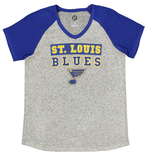 Outerstuff NHL Youth Girls St. Louis Blues Dolman Style Short Sleeve T-Shirt