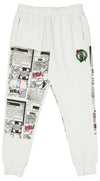 FISLL NBA Men's Boston Celtics Comic Book Jogger, White