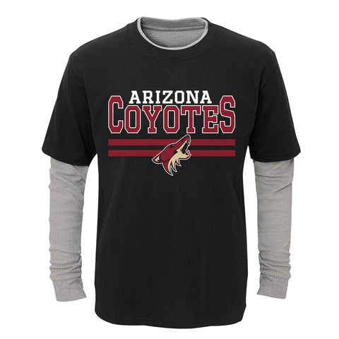 Outerstuff NHL Youth Boys Arizona Coyotes Defensive Pair Faux Layer T-Shirt