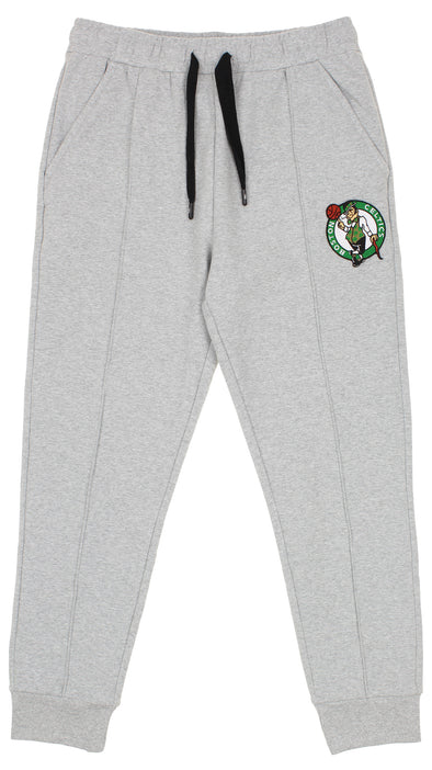 FISLL NBA Men's Boston Celtics Solid Fleece Jogger, Heather Gray