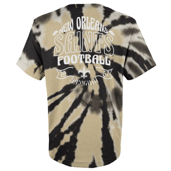 Outerstuff NFL Youth Boys New Orleans Saints Pennant Tie Dye T-Shirt