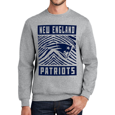 Zubaz NFL Men's New England Patriots Athletic Crew Neck Sweatshirt W/ Zebra Graphic