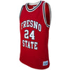 Original Retro Brand NCAA Men's Fresno State Bulldogs #24 Paul George Tackle Twill Jersey, Red