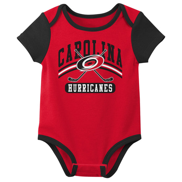 Outerstuff NHL Infant Unisex Carolina Hurricanes Variery 3-Pack Bodysuit Set