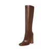 Steve Madden Women's Ally Knee-High Boots, Brown Leather