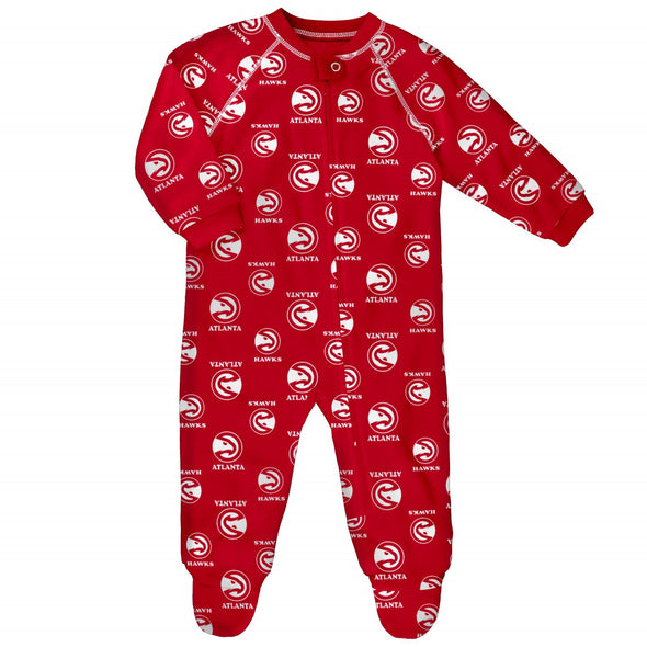 Outerstuff NBA Newborn Atlanta Hawks Raglan Zip Up Coverall