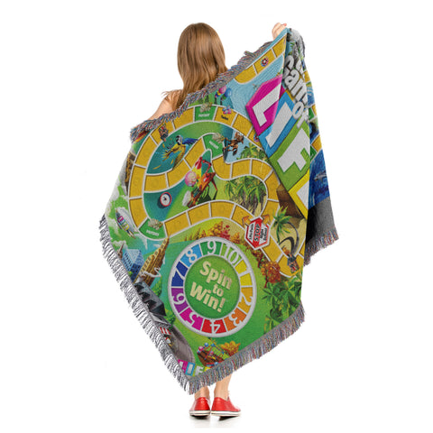 Northwest X Hasbro The Game Of Life Woven Tapestry Throw With Fringes, 48" x 60"