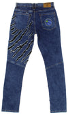 FISLL NBA Men's Minnesota Timberwolves Jeans with Distressed Claw Marks