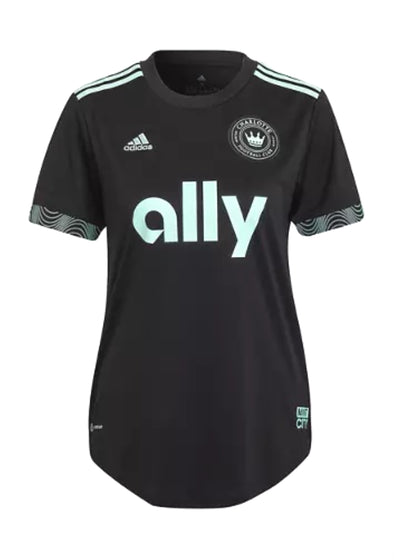 Adidas MLS Women's Charlotte FC Away Short Sleeve Jersey, Black