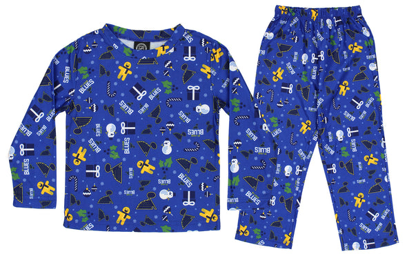 Outerstuff NHL Kids St. Louis Blues Holiday Crew Neck & Pants Pajama Set