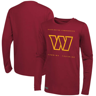 Outerstuff NFL Men's Washington Commanders Side Drill Long Sleeve Shirt
