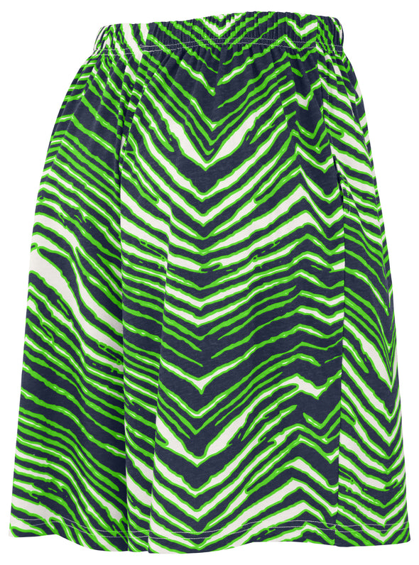 Zubaz NFL Adult Unisex Z88 Zebra Short for Men and Women, Seattle Seahawks