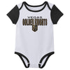 Outerstuff NHL Infant Unisex Las Vegas Golden Knights Variery 3-Pack Bodysuit Set