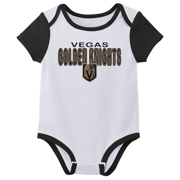 Outerstuff NHL Infant Unisex Las Vegas Golden Knights Variery 3-Pack Bodysuit Set