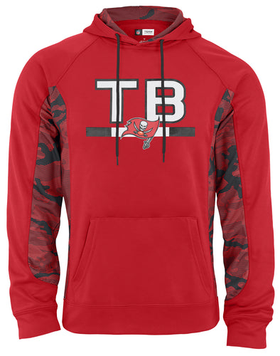 Zubaz NFL Men's Tampa Bay Buccaneers Elevated Hoodie With Camo Lines