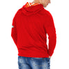 Zubaz NFL Men's Light Weight Team Color Hoodie With 3 Tone Zebra Lined Hood, Great Play Logo, Kansas City Chiefs