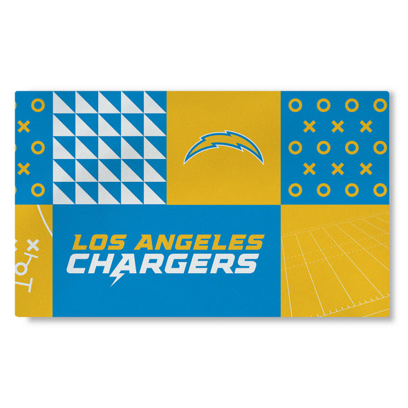 Northwest  NFL 36" X 60" ( 3' x 5' Feet) Washable Area Living Rug , Los Angeles Chargers , Colorblock