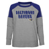 Outerstuff NFL Youth Girls Baltimore Ravens Long Sleeve Terry Top T-Shirt
