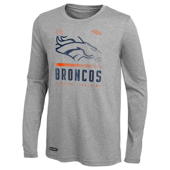 Outerstuff NFL Men's Denver Broncos Red Zone Long Sleeve T-Shirt Top