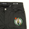 FISLL NBA Men's Boston Celtics Waxed Jeans, Black