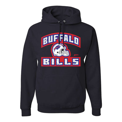 Zubaz NFL Buffalo Bills Unisex Pullover Fleece Hoodie for Adult Men and Women, Z2T Helmet Outline, Black