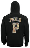 FISLL NBA Men's Philadelphia 76ers Moroccan Detail Hoodie, Black