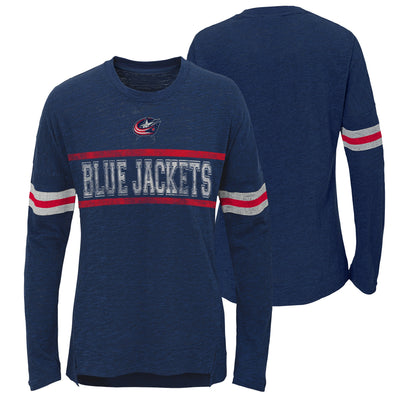 Outerstuff NHL Youth Girls Columbus Blue Jackets Pacesetter Long Sleeve T-Shirt