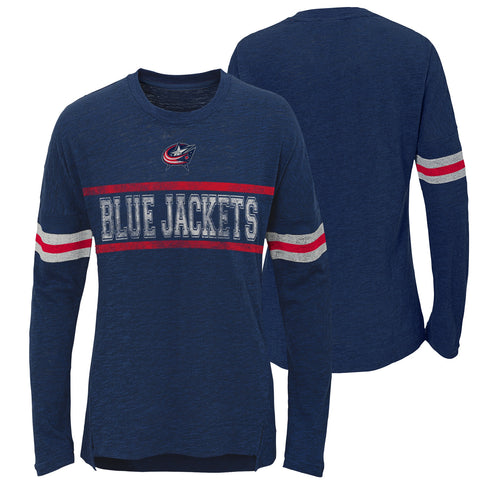 Outerstuff NHL Youth Girls Columbus Blue Jackets Pacesetter Long Sleeve T-Shirt