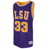 Original Retro Brand NCAA Men's LSU Tigers #33 Shaquille O'Neal Tackle Twill Jersey, Purple