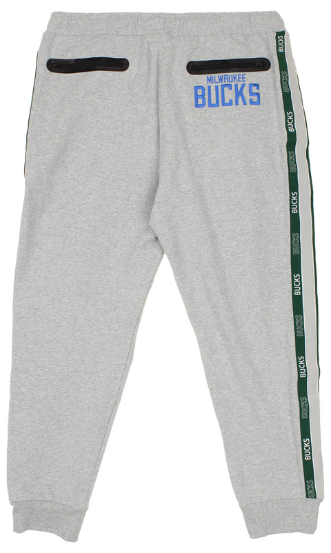 FISLL NBA Men's Milwaukee Bucks Chenille Applique Joggers