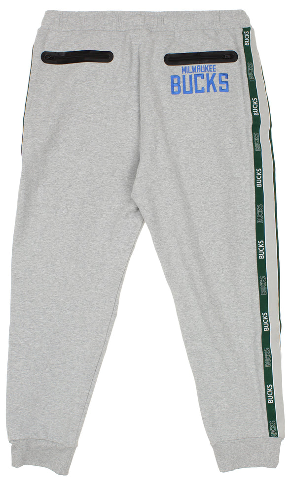 FISLL NBA Men's Milwaukee Bucks Chenille Applique Joggers