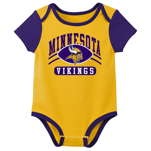 Outerstuff NFL Infant Unisex Minnesota Vikings Variety 3-Pack Set