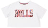 FISLL NBA Chicago Bulls Women's Comic Book Crop Tee Shirt