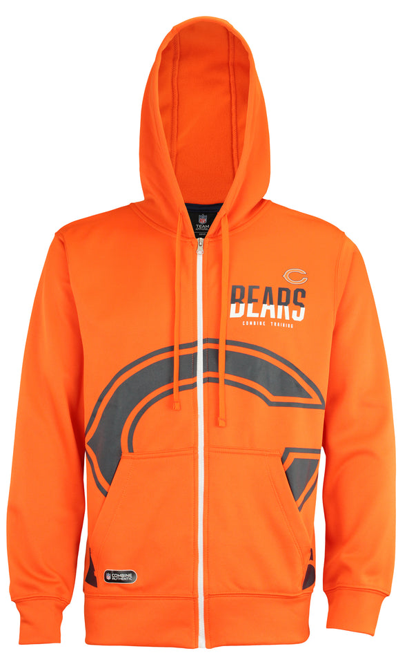 Outerstuff NFL Men's Chicago Bears Drill Performance Full Zip Hoodie