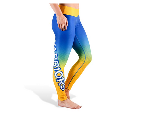 KLEW NBA Women's Golden State Warriors Gradient Print Leggings