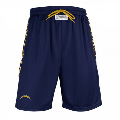 Zubaz NFL Men's Los Angeles Chargers Team Logo Active Zebra Shorts