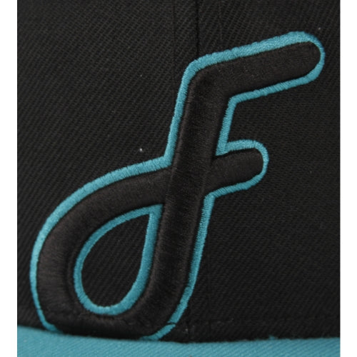 Flat Fitty FF Wrap Snapback Cap Hat, Black, One Size