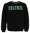 FISLL NBA Men's Boston Celtics Moto Sherpa Crew Neck Sweatshirt
