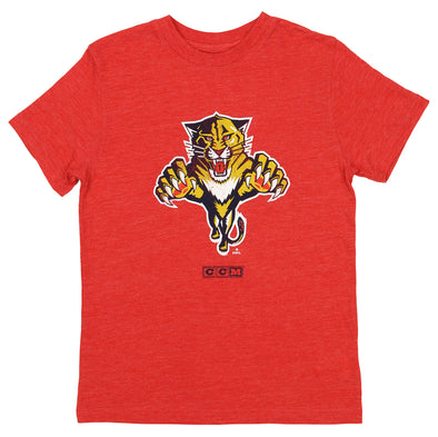 CCM NHL Hockey Youth Boys Florida Panthers Triblend Better Logo Shirt