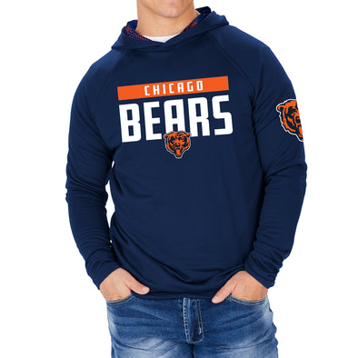 Zubaz NFL Men's Chicago Bears Team Color Hoodie W/ Viper Print Hood Liner