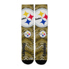 Zubaz By For Bare Feet NFL Adults Unisex Pittsburgh Steelers Zubified Dress Socks, Large