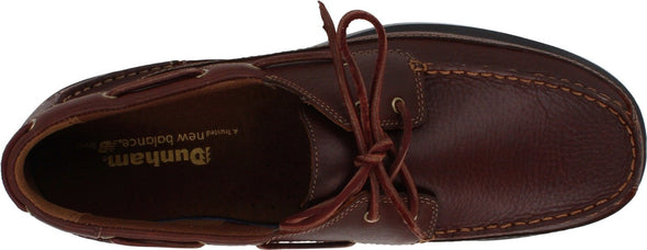 Dunham by New Balance Men's AFT 2-Eye Slip On Boat Leather Shoes