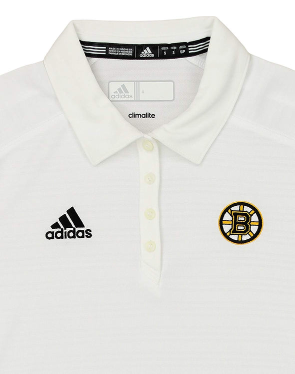 Adidas NHL Women's Boston Bruins Adiselect Logo Polo, White