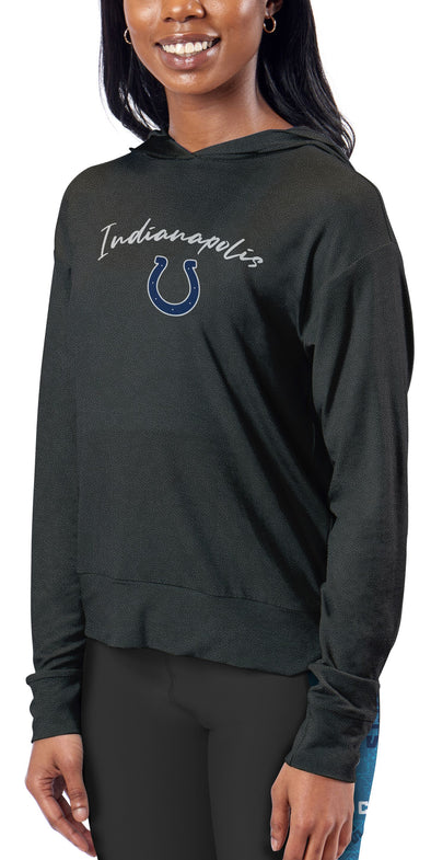 Certo By Northwest NFL Women's Indianapolis Colts Session Hooded Sweatshirt, Charcoal