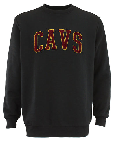 FISLL NBA Basketball Men's Cleveland Cavaliers Crewneck Chenille Logo Sweatshirt
