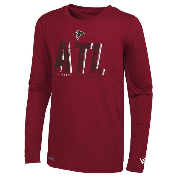 New Era Atlanta Falcons NFL Men's Static Abbreviation Long Sleeve Tee, Red