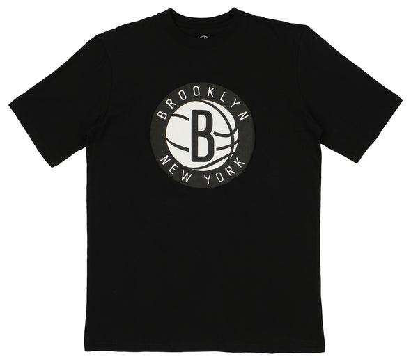 FISLL NBA Men's Brooklyn Nets Team Color, Name and Logo Premium T-Shirt