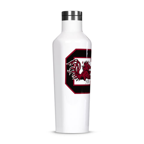 Corkcicle NCAA South Carolina Gamecocks Big Logo Canteen 16oz, Gloss White